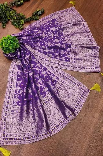 Women's Banarasi Silk Ethnic Motiff Design Dupatta