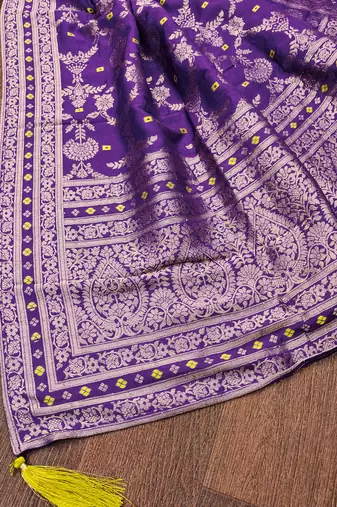 Trendmalls Women's Banarasi Silk Ethnic Motiff Design Dupatta