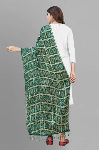 Women's Bandhej Chinon Silk Dupatta