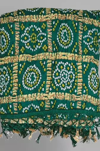 Trendmalls Women's Bandhej Chinon Silk Dupatta