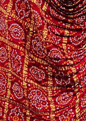Trendmalls Women's Bandhej Chinon Silk Dupatta 5