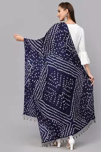 Trendmalls Women's Bandhej Chinon Silk Dupatta