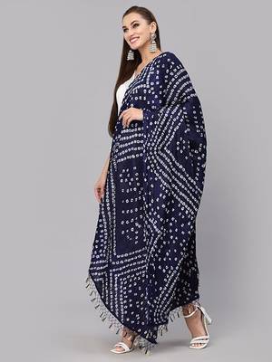 Trendmalls Women's Bandhej Chinon Silk Dupatta 3