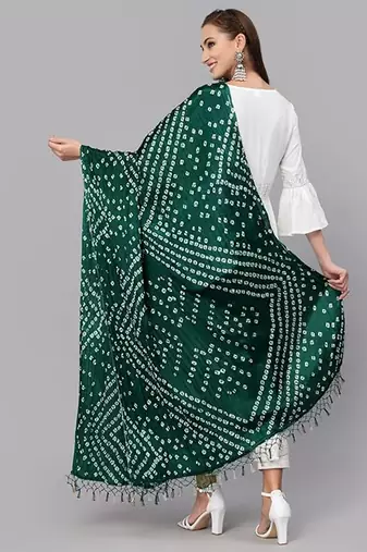 Women's Bandhej Chinon Silk Dupatta