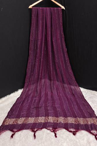Trendmalls Women's Bandhej Chinon Silk Dupatta