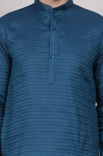 Rama self weaving cotton straight kurta