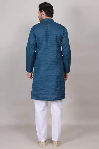 Rama self weaving cotton straight kurta