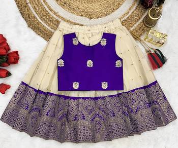 Baby Girls Readymade South Indian Pattu Pavadai Lehenga Choli Set For Kids 1