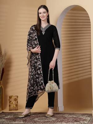 dangle gold & pastel multi vermicular embellished faux silk potli 9