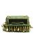 Anekaant tipify olive green & gold mirror work embellished fabric clutch