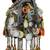 Anekaant tipify grey & multi mirror work embellished fabric potli