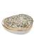 Anekaant amour white & champagne heart shaped floral embellished faux silk clutch