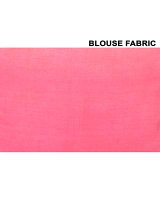 pink sequin work soft pure cotton saree with blouse piece 2