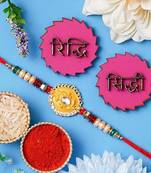 Best Rakhi For Brother With Riddhi-Siddhi Sticker for Home Decor