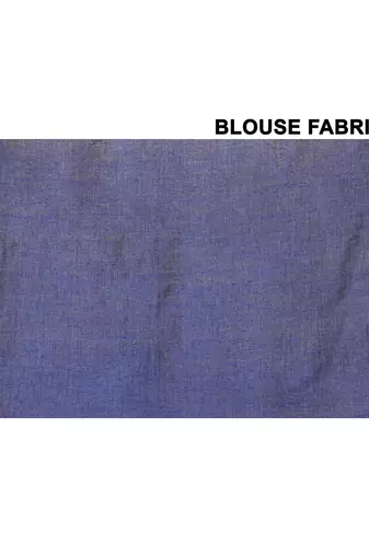 blue sequin work soft pure cotton saree with blouse piece