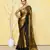 gold organic tissue saree with blouse piece
