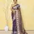 gold blue dual tone organic tissue jamdani saree with blouse piece
