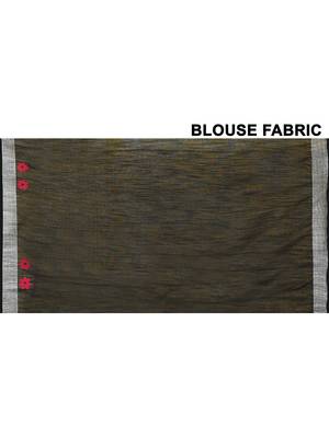 black exclusive applique saree with blouse piece 5