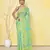 light turquoise cotton silk jamdani saree without blouse