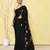 black cotton silk jamdani saree without blouse