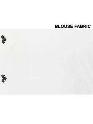 white exclusive applique saree with blouse piece 5