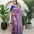 Lavender soft paithani silk blend saree with zari weaving meenakari design