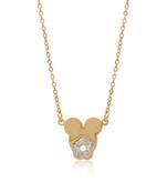 White color stainless steel  gold plated demi fine pendant