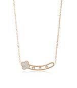 White color stainless steel  gold plated demi fine pendant