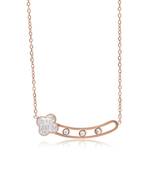 White color stainless steel  gold plated demi fine pendant