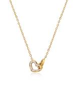 Gold color heart shape stainless steel  gold plated demi fine pendant
