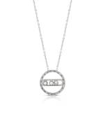 Silver color stainless steel silver plated demi fine pendant
