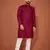 Maroon soft cotton embroidery sequance work kurta pajama set