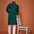 Teal soft cotton embroidery sequance work kurta pajama set