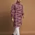 Pink soft cotton foil printed with ethnic motif design kurta pajama set+