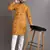 Mustard soft cotton foil printed with ethnic motif design kurta pajama set