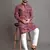 Purple soft cotton foil printed with ethnic motif design kurta pajama set