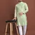 Pista silk embroidered sqeuence work kurta pajama set
