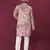Pink viscose rayon chikankari lucknowi embroidered work kurta pajama set+