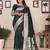 Black banarasi silk blend saree with weaving work