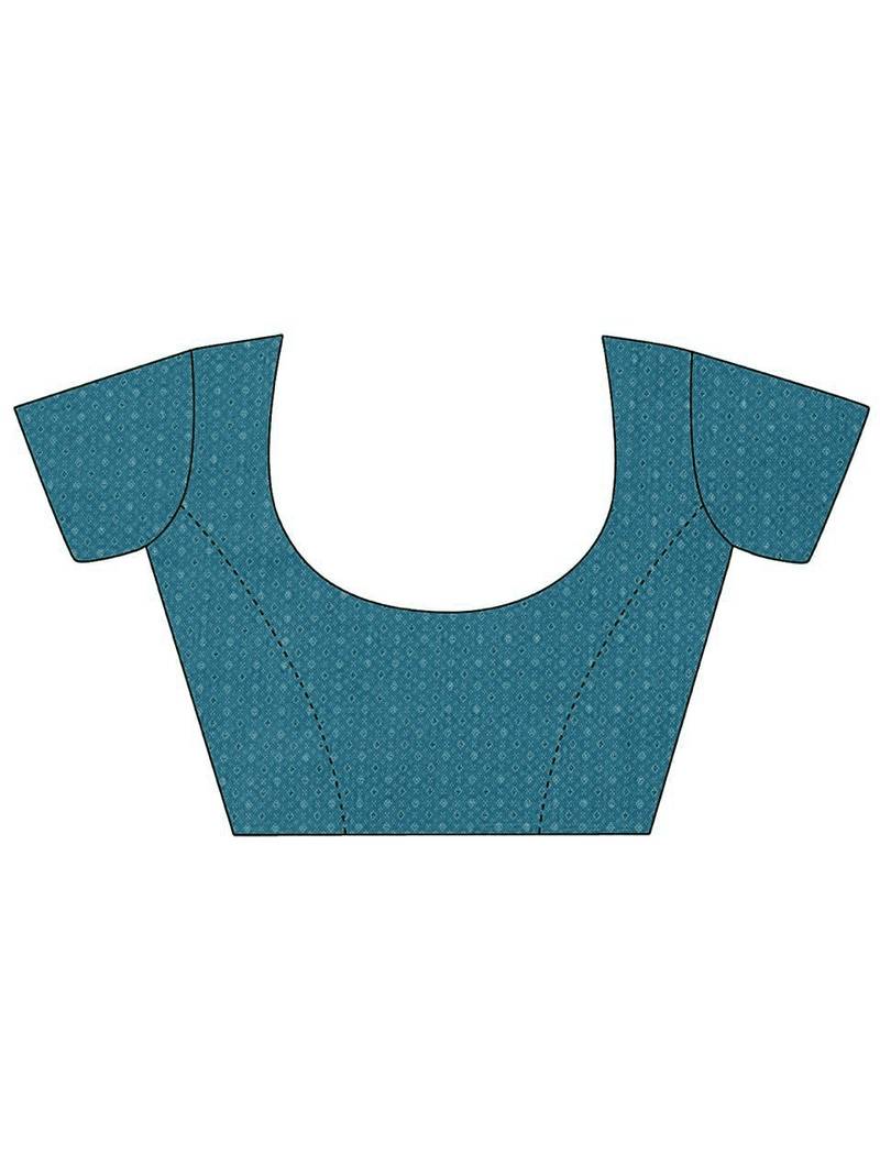 Digital Print Assami Silk Blend Saree With Jequared Unstitched Blouse And Beautiful Multicoloured Thred Work At Pallu