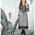 Ash Grey/Black Chanderi Cotton Salwar Kameez
