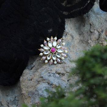 Pearl twirl pink ring 1