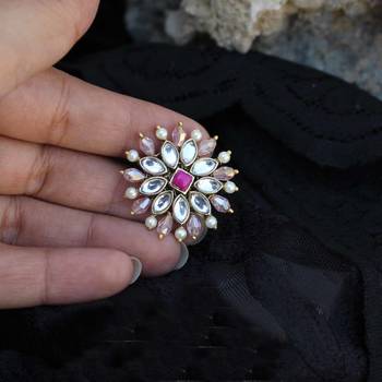 Pearl twirl pink ring 3