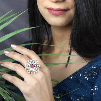 Pearl twirl pink ring 4