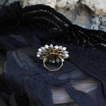 Pearl twirl grey ring 4