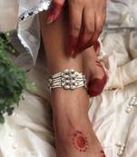 Pearl twirl adjustable anklet - set of 2 pieces