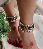 Blue hues anklet