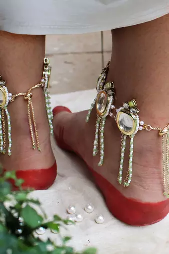 Minty winty anklet