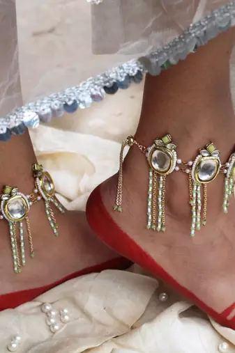 Minty winty anklet