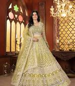 Parrot green Designer Wedding Lehenga Choli for Women